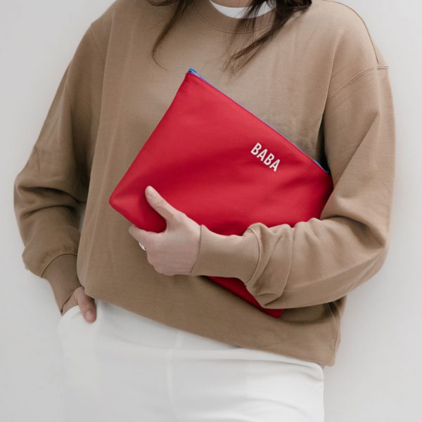 Jem+Bea Baba Pouch Red Lifestyle Image