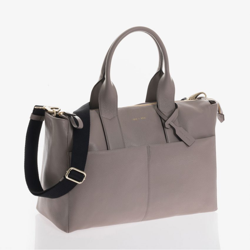 Jem+Bea Jemima Grey Leather Bag
