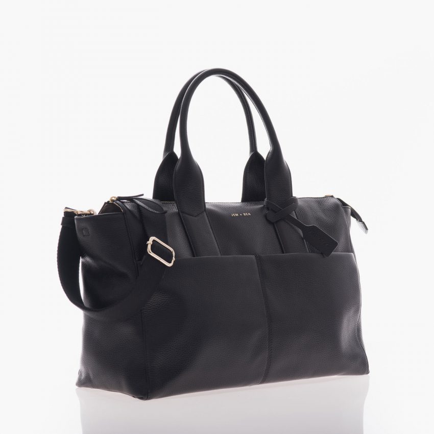 Jem+Bea Jemima Black Leather Bag