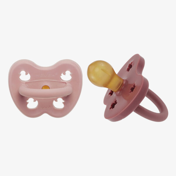 Hevea rubber pacifiers 2 pack blush rosewood